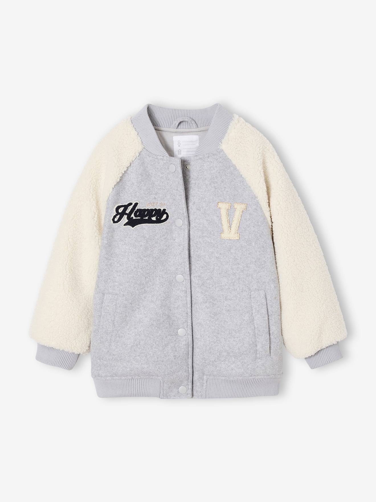 Veste Sherpa Pour Fille - Chaud Et Doux - Col Montant, Fermeture Zippée Et Poches | Vêtement D'hiver Décontracté - 12