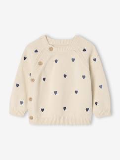 Pull naissance avec petits c½urs brodés  - vertbaudet enfant