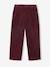Pantalon fille velours forme loose bordeaux+Léopard+vieux rose 2 - vertbaudet enfant 