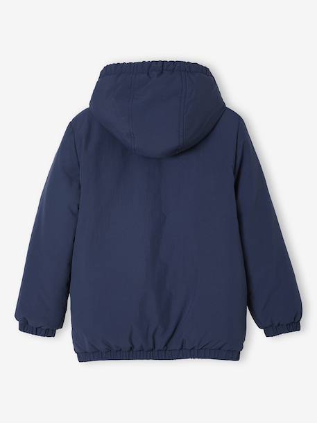 Parka à capuche doublure sherpa garçon bronze+marine 12 - vertbaudet enfant 