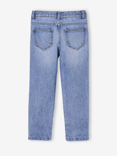 Jean garçon droit large denim brut+stone 10 - vertbaudet enfant 
