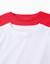 Lot de 2 t-shirts en coton à manches longues Blanc+Bleu foncé+Rouge 11 - vertbaudet enfant 