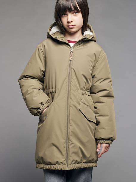 Parka fille à capuche kaki 2 - vertbaudet enfant 
