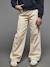 Pantalon large en velours côtelé fille anthracite+écru 5 - vertbaudet enfant 