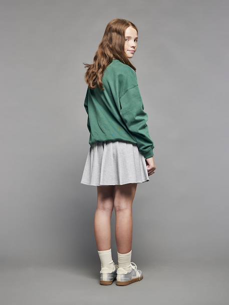 Sweat motif New York fille vert anglais 7 - vertbaudet enfant 