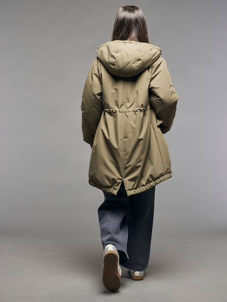 Parka fille à capuche kaki 10 - vertbaudet enfant 
