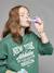 Sweat motif New York fille vert anglais 2 - vertbaudet enfant 
