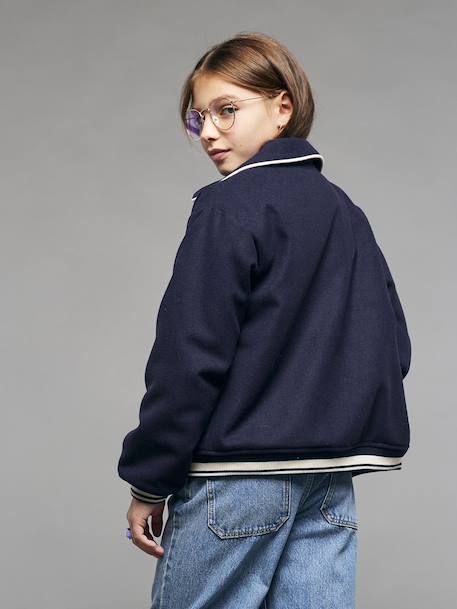 Veste fille style teddy marine 8 - vertbaudet enfant 