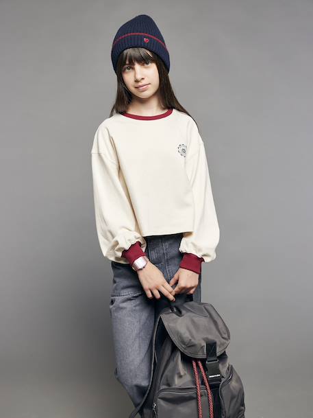 Tee-shirt cropped fille motif dos écru 8 - vertbaudet enfant 