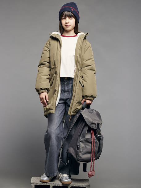 Parka fille à capuche kaki 3 - vertbaudet enfant 
