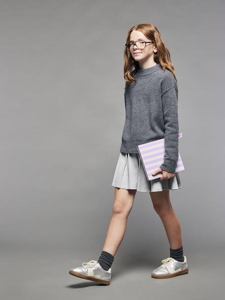 Pull mélange cachemire fille gris 6 - vertbaudet enfant 