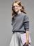 Pull mélange cachemire fille gris 2 - vertbaudet enfant 