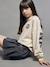 Sweat University fille lettres glitter au dos écru 1 - vertbaudet enfant 