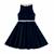 Robe  qui tourne velours   et col    hepburn Bleu marine bleu roi+Bleu marine rose 11 - vertbaudet enfant 