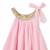 Robe demoiselle d'honneur   col fleuri   alizee Rose poudré jaune fleuri 4 - vertbaudet enfant 