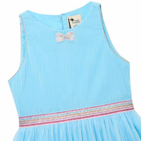 Robe demoiselle d'honneur  en voile    hepburn Bleu ciel 4 - vertbaudet enfant 