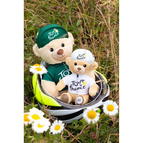 Peluche - peluche officielle ours tour de france - maillot et casquette meilleur jeune vainqueur blanc - 15 cm Blanc 4 - vertbaudet enfant 