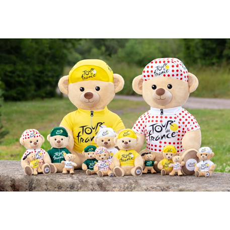 Peluche - peluche officielle ours tour de france - maillot et casquette meilleur jeune vainqueur blanc - 15 cm Blanc 6 - vertbaudet enfant 