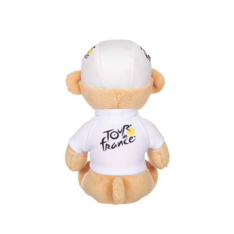 Peluche - peluche officielle ours tour de france - maillot et casquette meilleur jeune vainqueur blanc - 15 cm Blanc 3 - vertbaudet enfant 