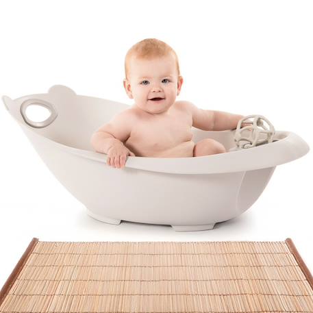 Baignoire bébé ourson Gris+Terracotta+Vert 4 - vertbaudet enfant 