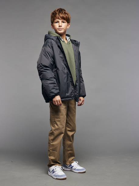 Coupe-vent garçon doublé sherpa anthracite 5 - vertbaudet enfant 
