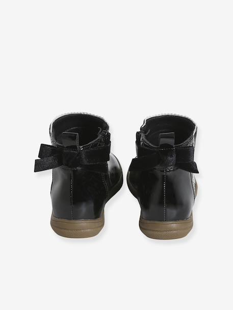 Bottines enfant fille synthétique zippées marron+noir 10 - vertbaudet enfant 