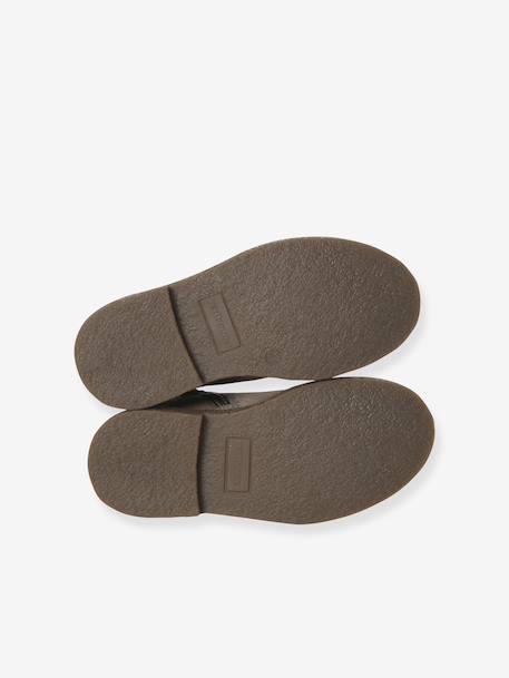 Boots enfant fille cuir détails festons lot beige+marine+marron+noir+taupe 26 - vertbaudet enfant 