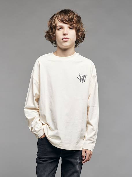 Lot de 2 t-shirts garçon oversize effet délavé écru 2 - vertbaudet enfant 