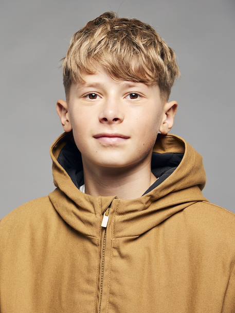Blouson garçon en toile caramel 4 - vertbaudet enfant 