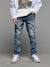 Jean slim garçon effet destroy denim black+stone 10 - vertbaudet enfant 