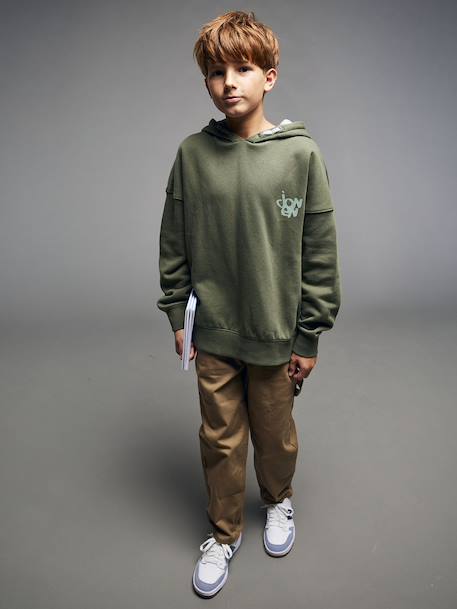 Sweat garçon à capuche kaki 6 - vertbaudet enfant 