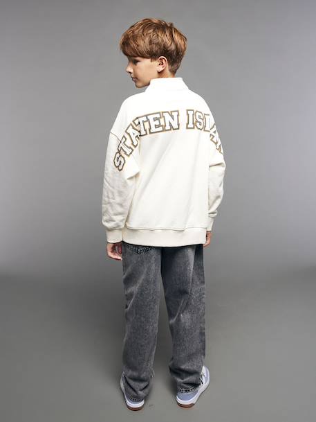Sweat garçon camionneur oversize écru 9 - vertbaudet enfant 