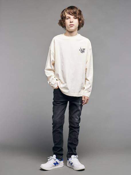 Jean slim garçon effet destroy denim black+stone 3 - vertbaudet enfant 