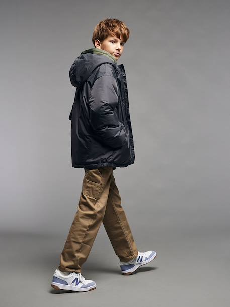 Coupe-vent garçon doublé sherpa anthracite 10 - vertbaudet enfant 