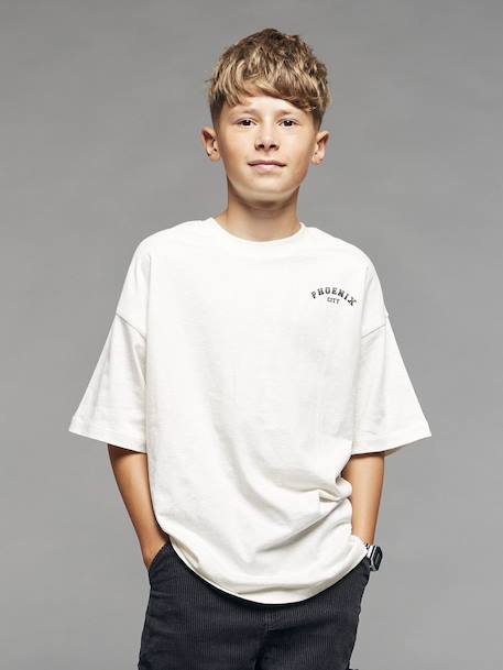 T-shirt garçon oversize Phoenix blanc chiné 6 - vertbaudet enfant 