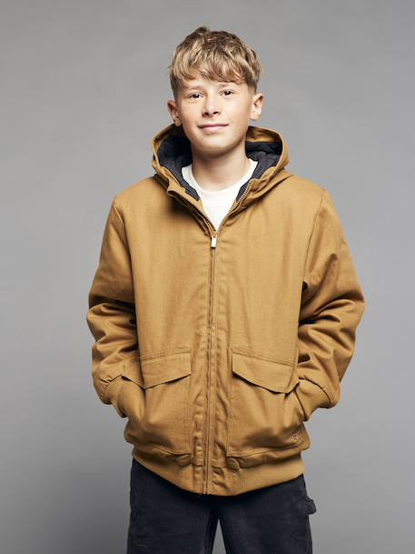 Blouson garçon en toile caramel 1 - vertbaudet enfant 