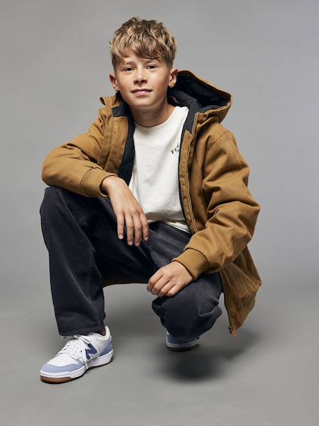 Blouson garçon en toile caramel 2 - vertbaudet enfant 