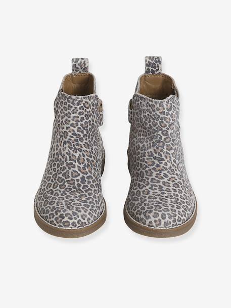 Boots enfant fille cuir détails festons lot beige+marine+marron+noir+taupe 4 - vertbaudet enfant 
