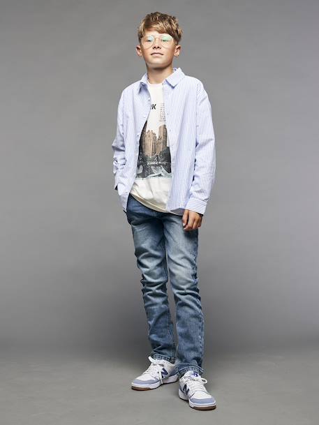 Jean slim garçon effet destroy denim black+stone 11 - vertbaudet enfant 