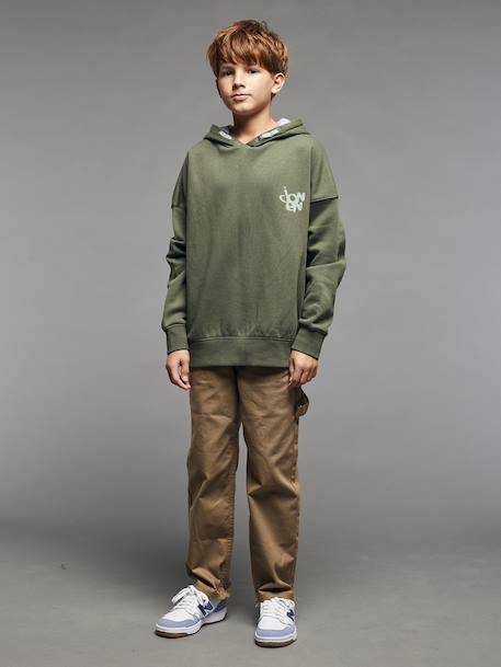 Pantalon loose en toile cappuccino 3 - vertbaudet enfant 