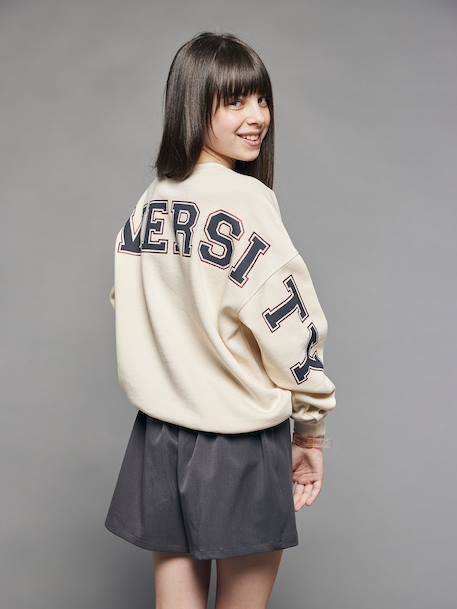 Jupe-short plissée fille anthracite 9 - vertbaudet enfant 