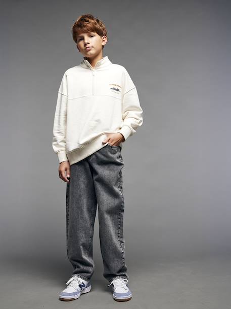 Jean loose garçon denim gris+double stone 2 - vertbaudet enfant 