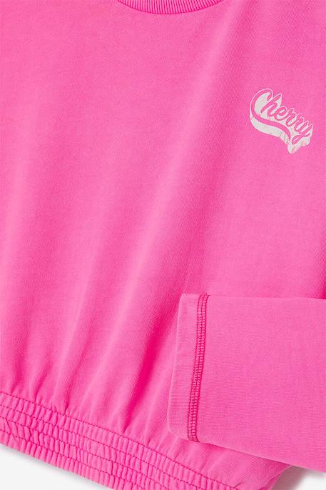 Sweat-shirt elpigi Fluo pink 3 - vertbaudet enfant 