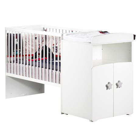 Lit combiné évolutif - basic Blanc/gris+Blanc/rose 4 - vertbaudet enfant 
