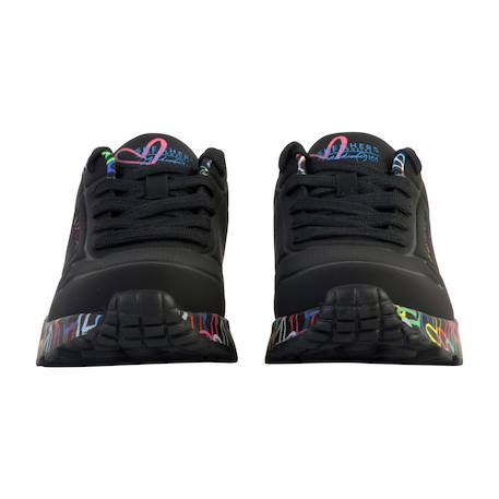 Baskets basses à lacets Blanc et rose+Noir multi 10 - vertbaudet enfant 