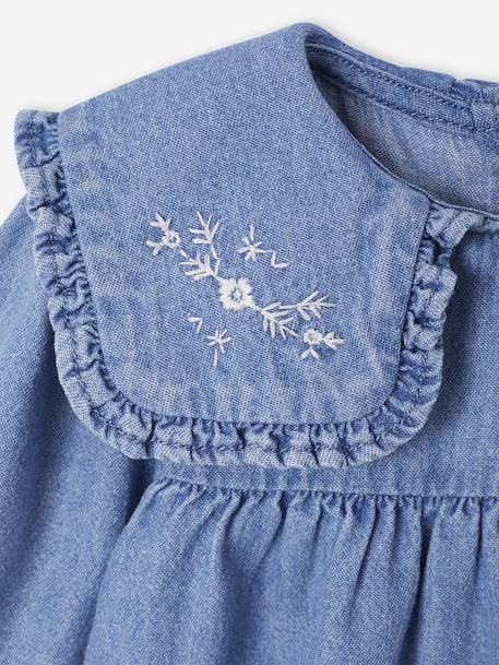 Robe bébé en denim brodé stone 5 - vertbaudet enfant 
