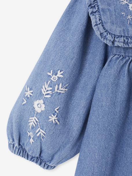 Robe bébé en denim brodé stone 6 - vertbaudet enfant 