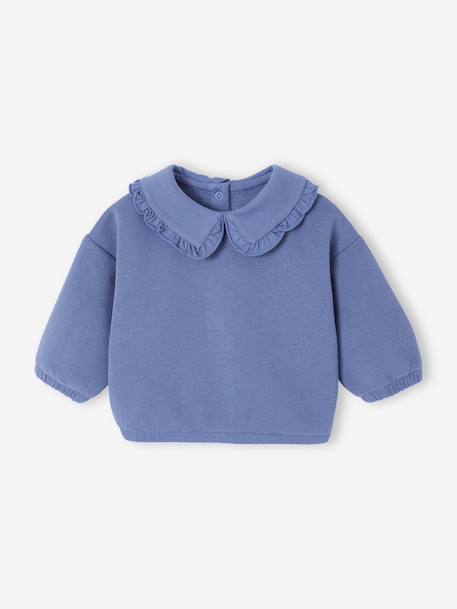 Sweat naissance effet denim bleu 1 - vertbaudet enfant 