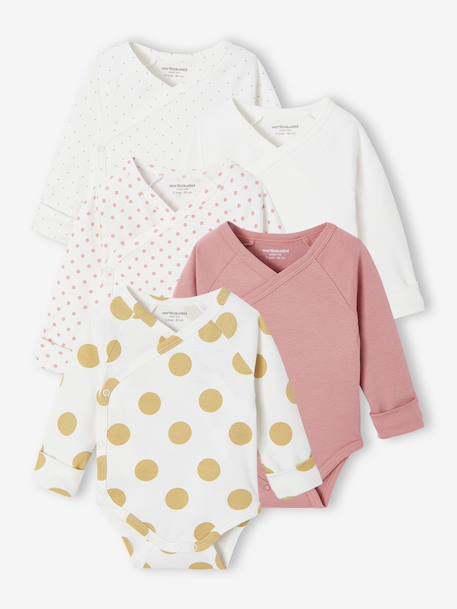 Lot De 3 Bodies évolutifs Bébé VERTBAUDET - 100% Coton Bio - Manches Courtes, Entrejambe Réglable - Style Marin