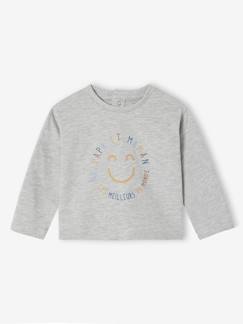 -T-shirt bébé manches longues avec imprimé placé devant